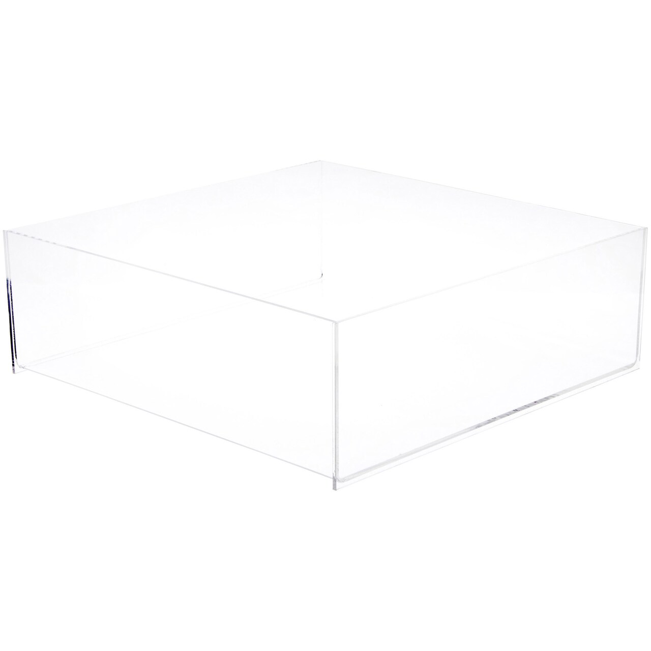 Plymor Clear Acrylic Square Open Top Merchandise Display Tray